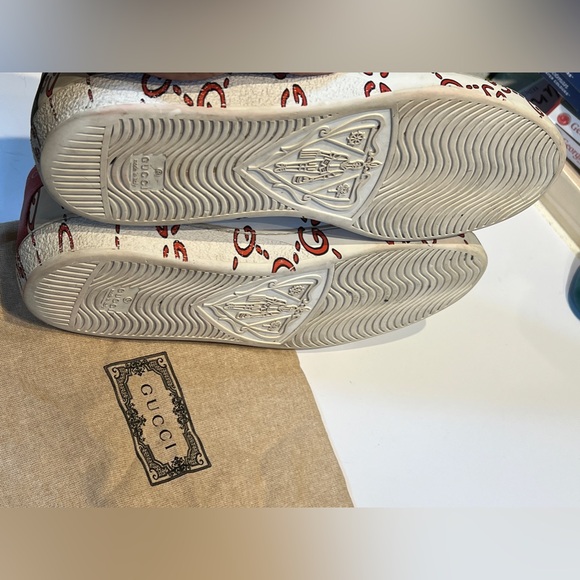 Gucci white ghost ace low sneakers 497094 - Picture 9 of 12